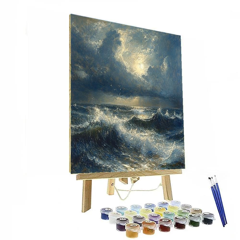 Turner Inspired Tempestuous Sea Number painting