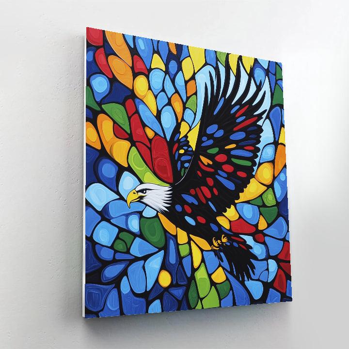 Norval Morrisseau Inspired Eagle Soaring Above Woodland Spirits Painting by numbers kit