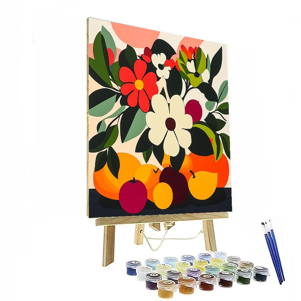 Matisse Inspired Colorful Still Life Paint by numbers art