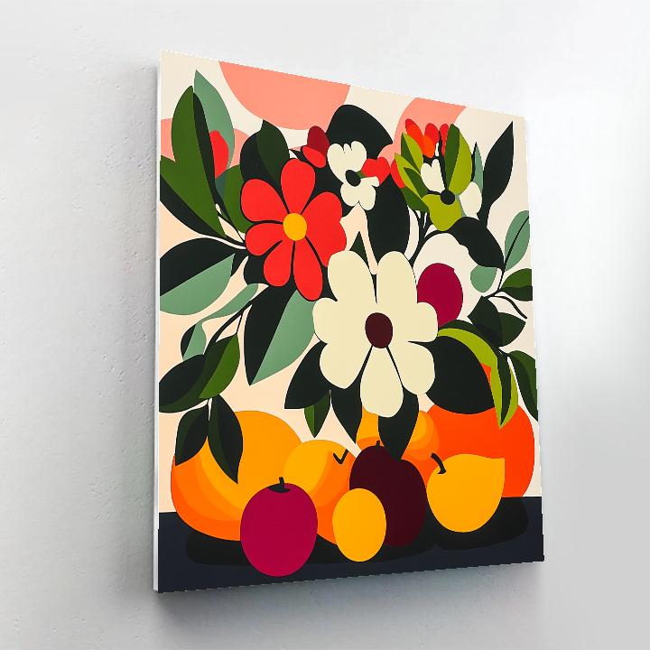 Matisse Inspired Colorful Still Life Paint by numbers art