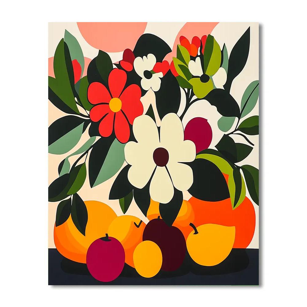 Matisse Inspired Colorful Still Life Paint by numbers art