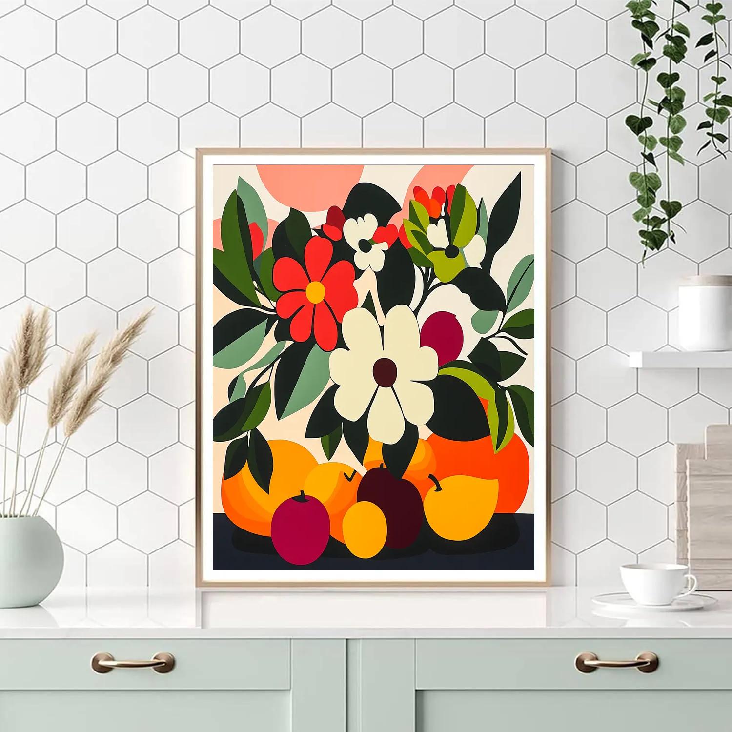 Matisse Inspired Colorful Still Life Paint by numbers art