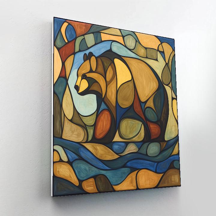 Norval Morrisseau Inspired Bear Of Earth And Water Harmony DIY paint by numbers
