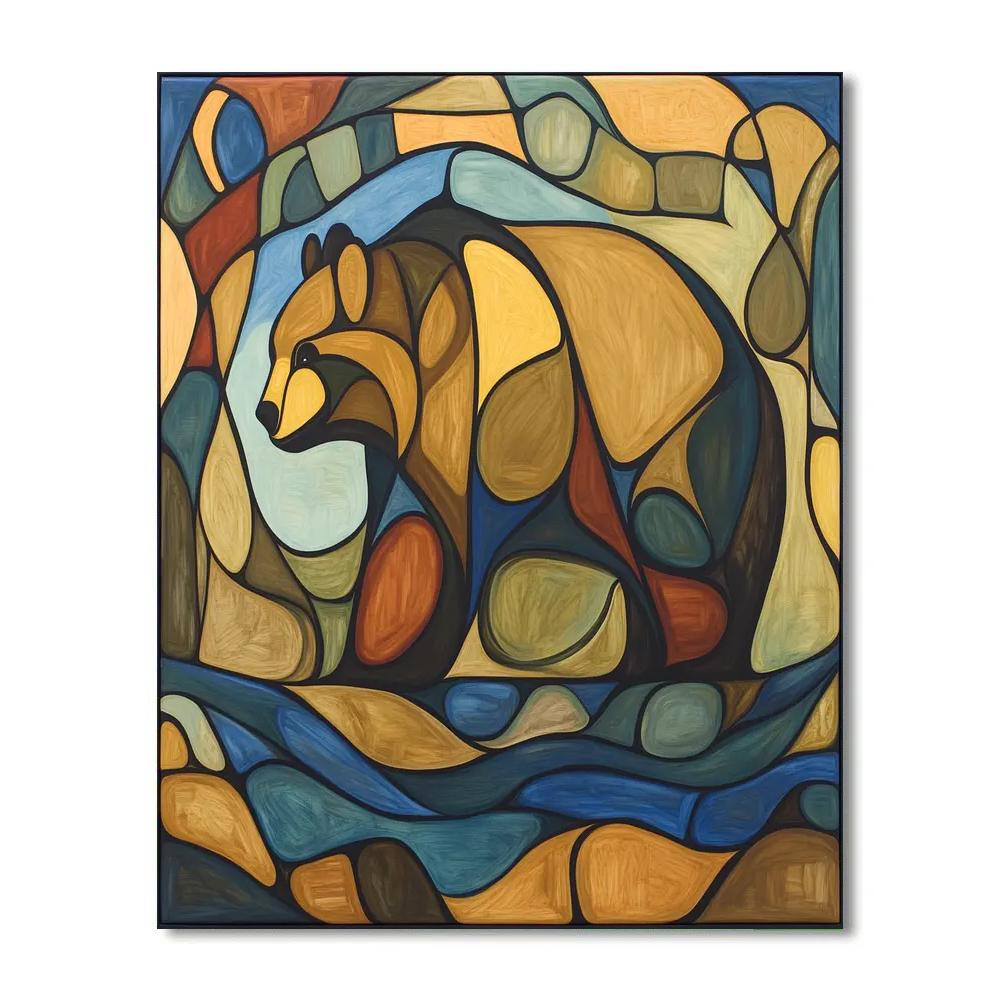 Norval Morrisseau Inspired Bear Of Earth And Water Harmony DIY paint by numbers