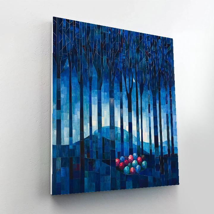 Pablo Picasso Inspired Geometric Nocturnal Orchard DIY paint by numbers