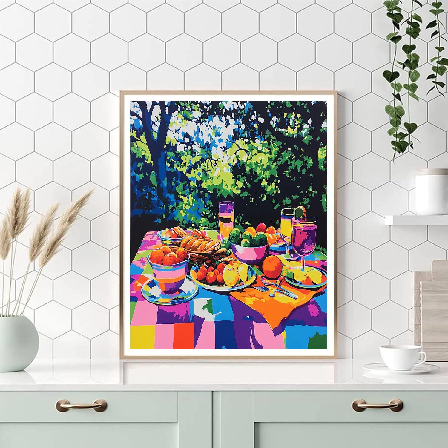 Warhol Inspired Pop Art Picnic Painting by numbers kit