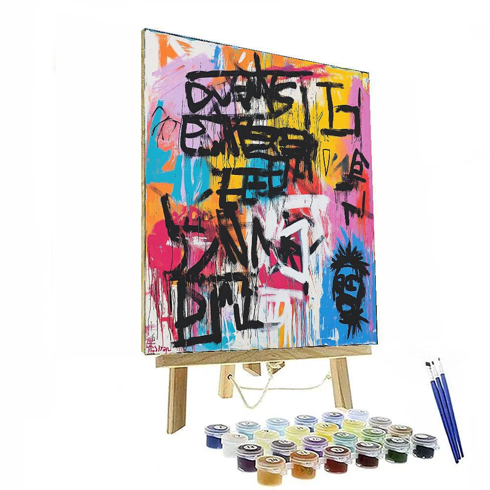 Basquiat Inspired Urban Expression painting number kit