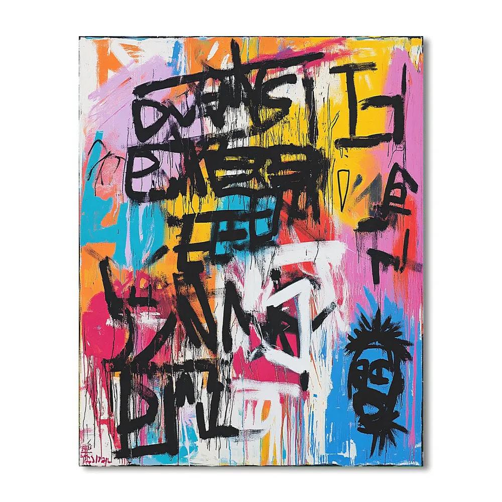Basquiat Inspired Urban Expression painting number kit