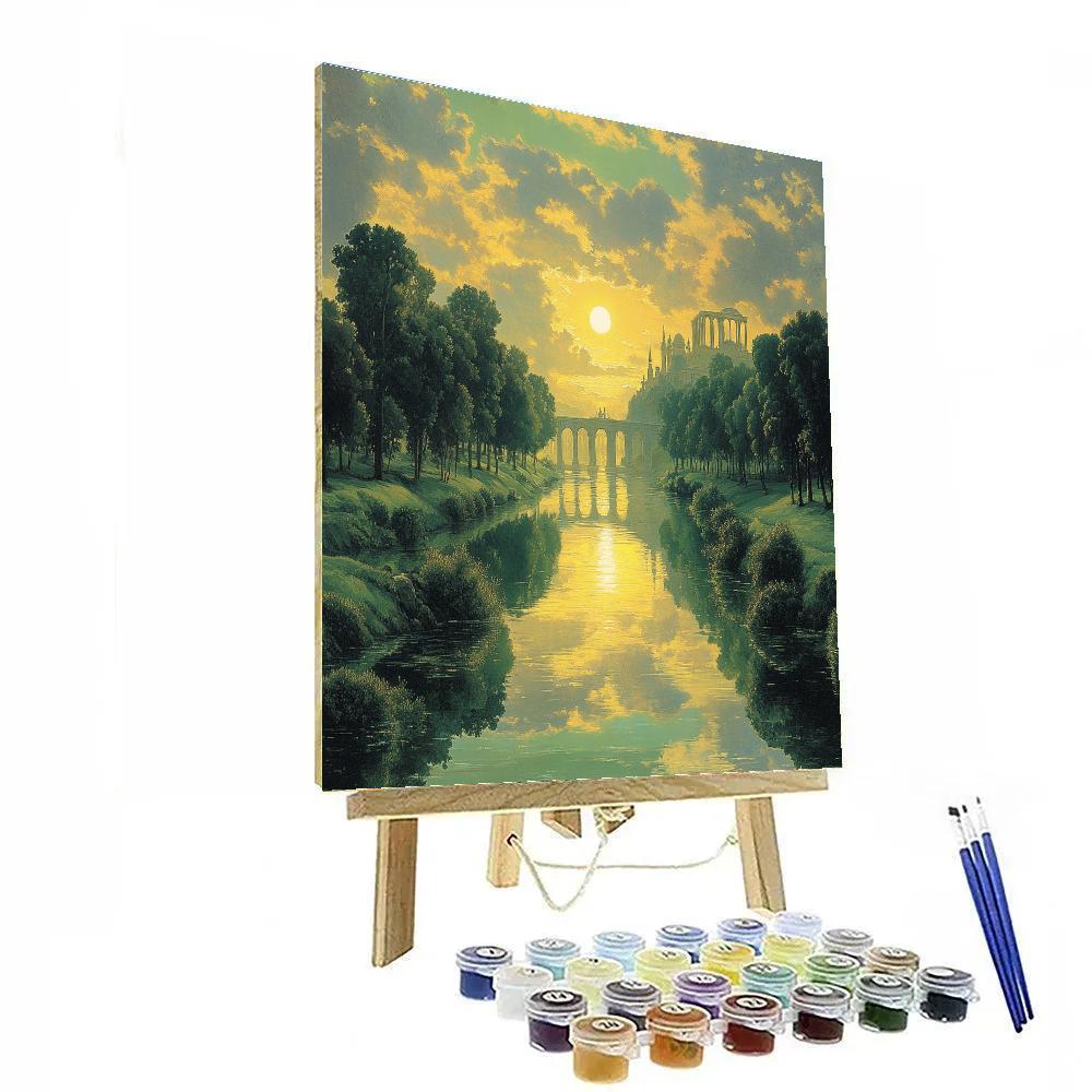 Raphael Inspired Symmetrical River Horizon paint by color