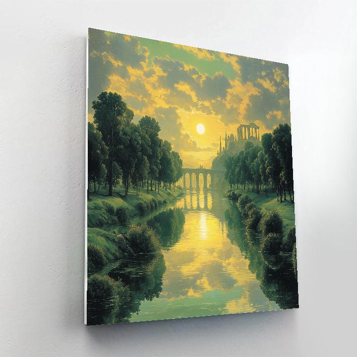 Raphael Inspired Symmetrical River Horizon paint by color