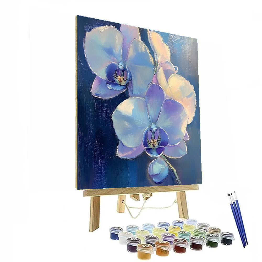 Edgar Degas Inspired Lunar Orchids paint by color