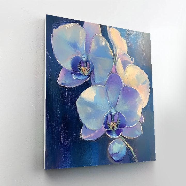 Edgar Degas Inspired Lunar Orchids paint by color