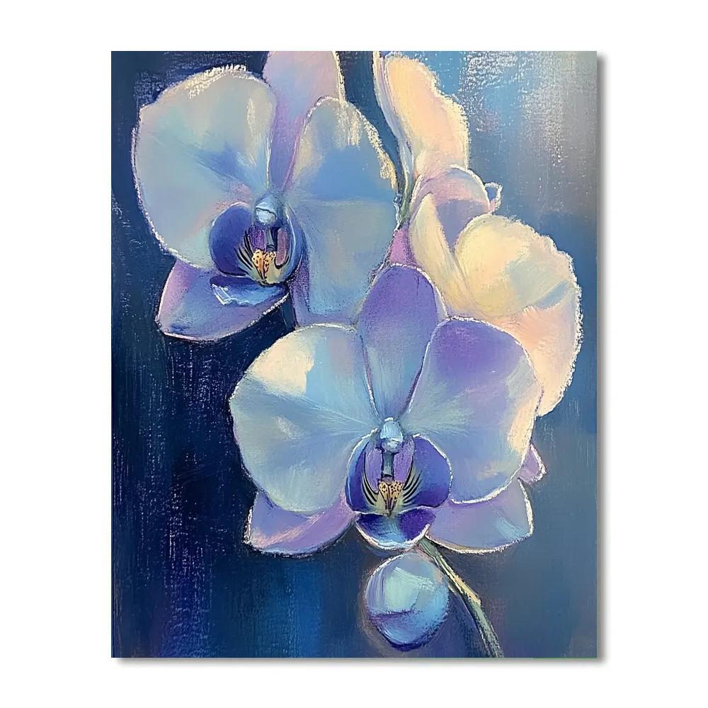 Edgar Degas Inspired Lunar Orchids paint by color