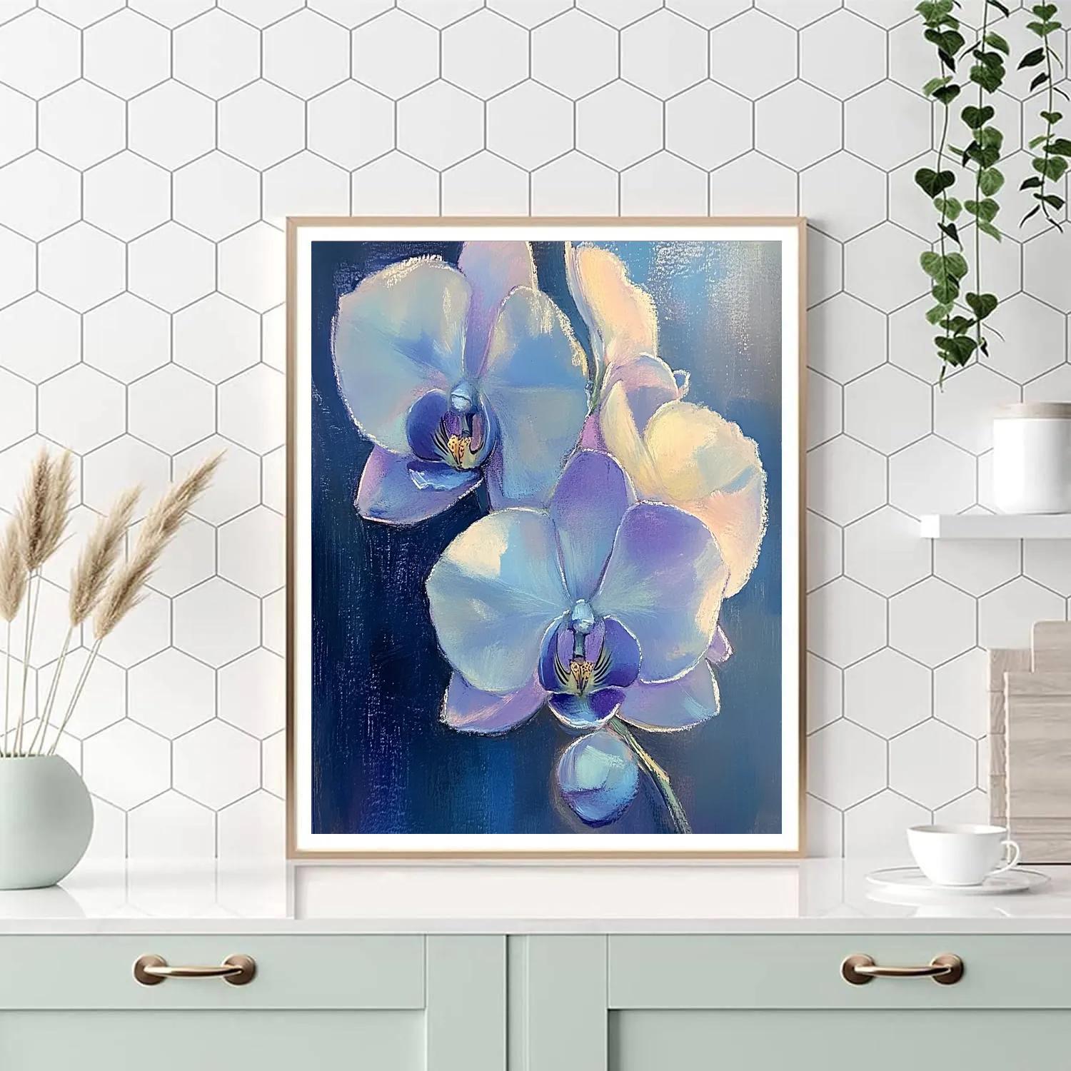 Edgar Degas Inspired Lunar Orchids paint by color