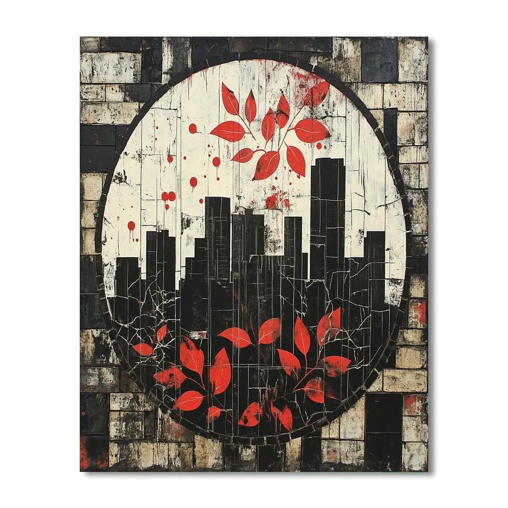 Banksy Inspired Urban Ecology paint by numbers