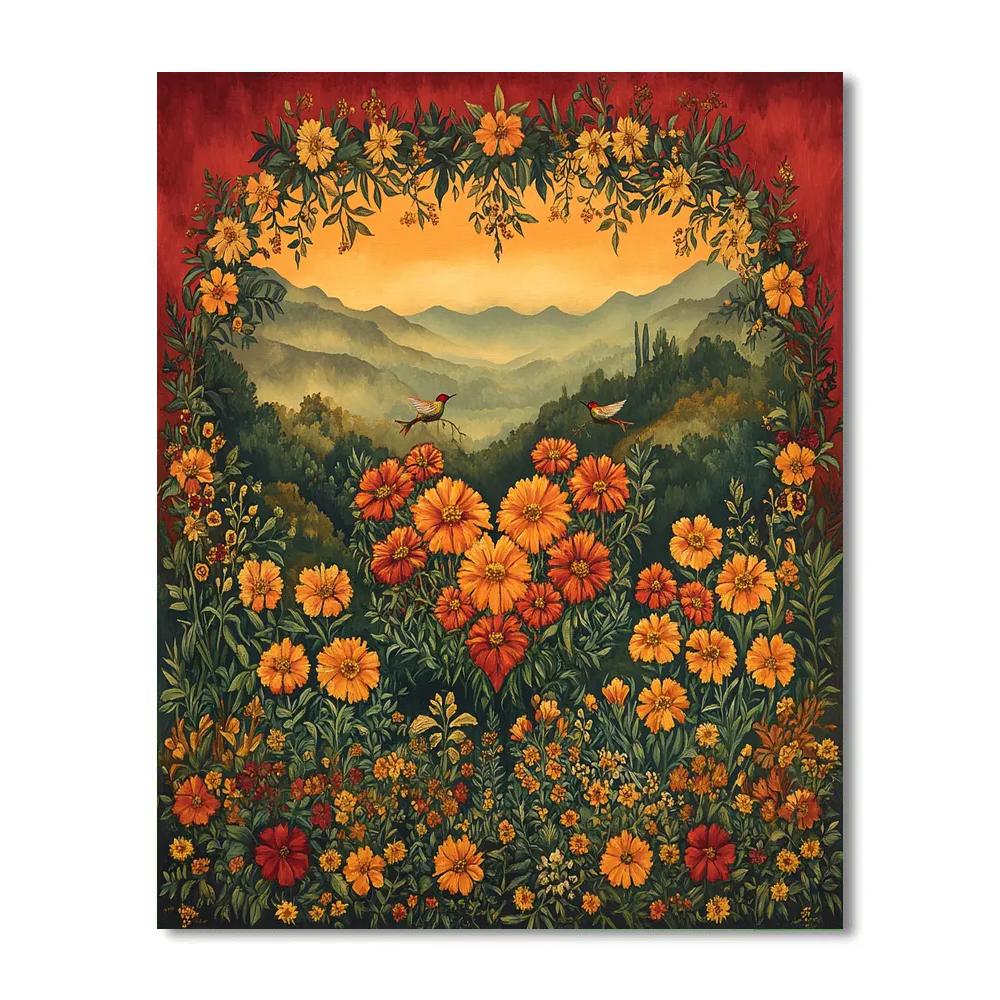 Frida Kahlo Inspired Emotional Garden Paint by numbers art