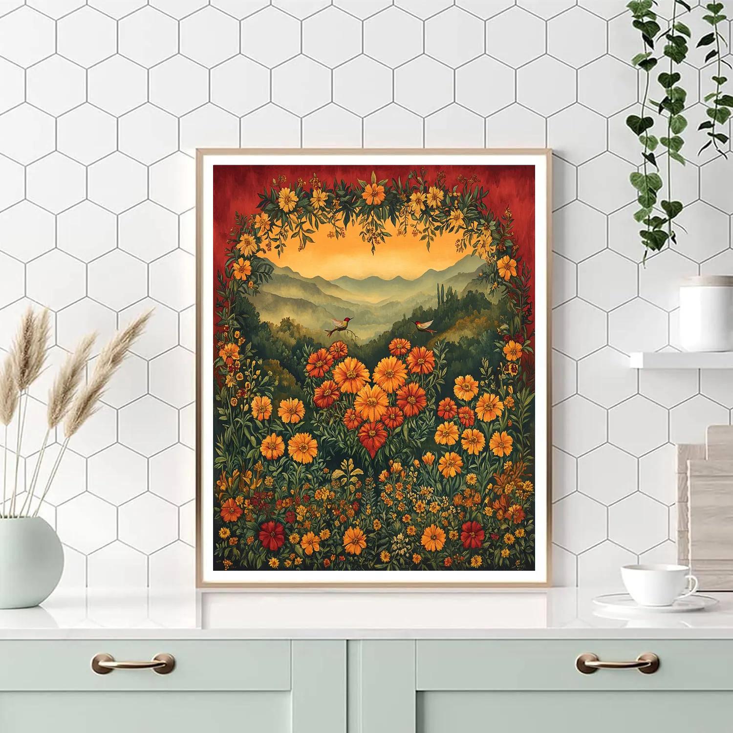 Frida Kahlo Inspired Emotional Garden Paint by numbers art