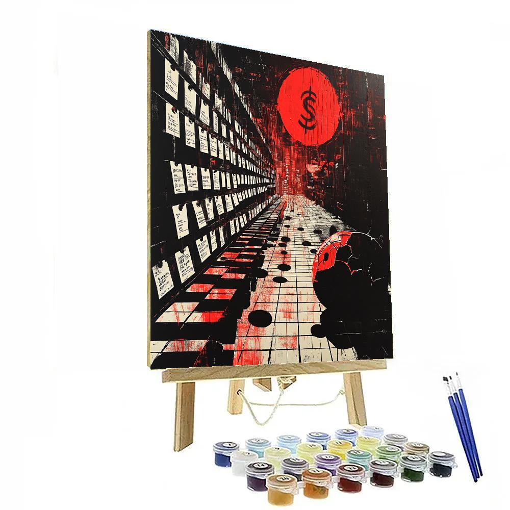 Banksy Inspired Market Of Shadows Paint by numbers art