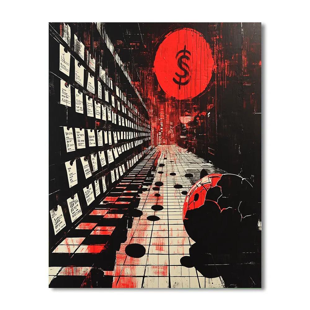 Banksy Inspired Market Of Shadows Paint by numbers art