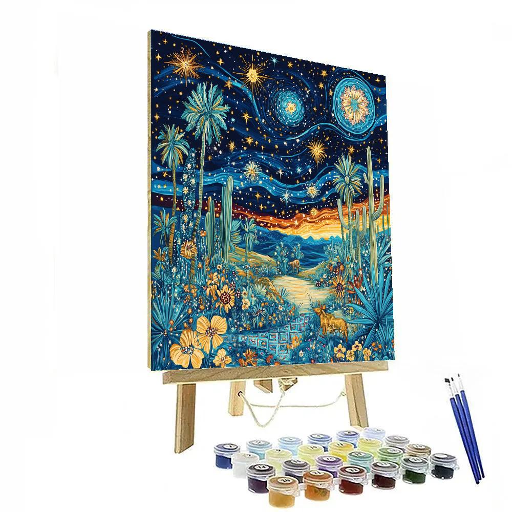 Frida Kahlo Inspired Resilient Night Sky DIY paint by numbers