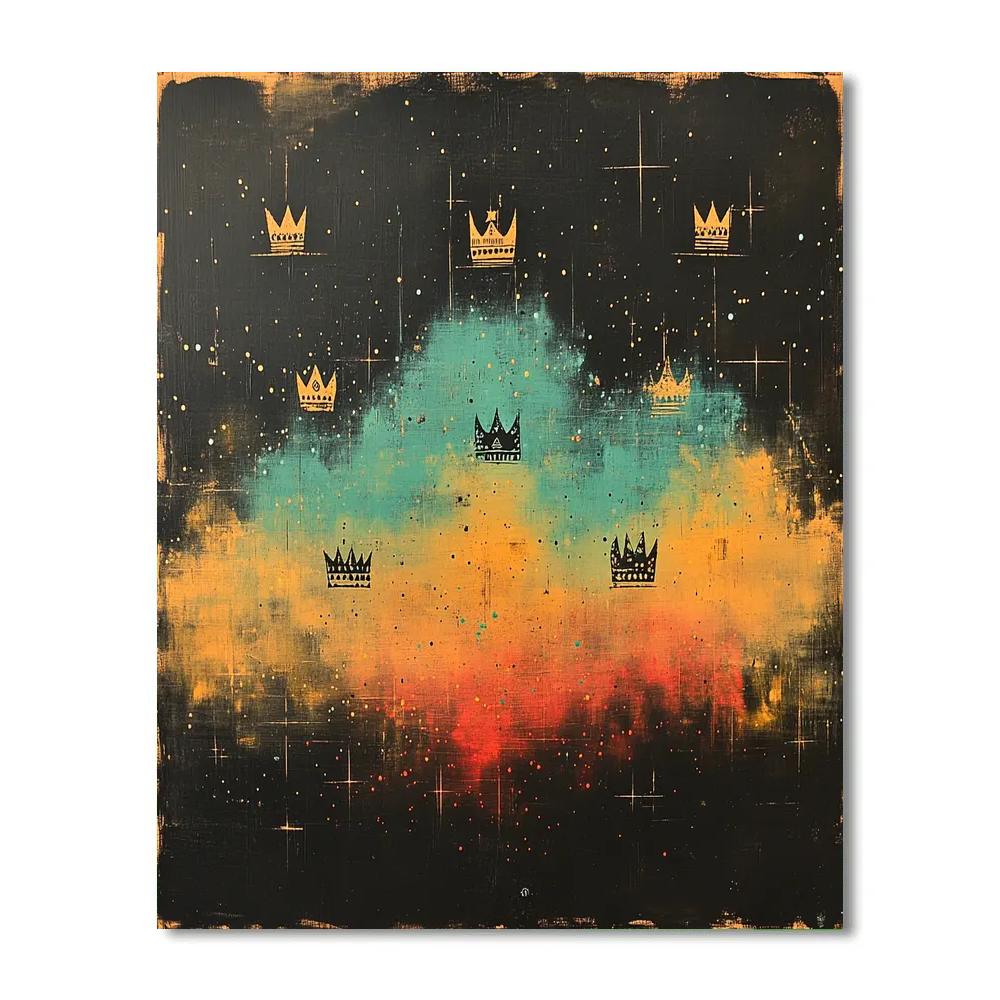 Jean-Michel Basquiat Inspired Silent Nebula Painting by numbers kit