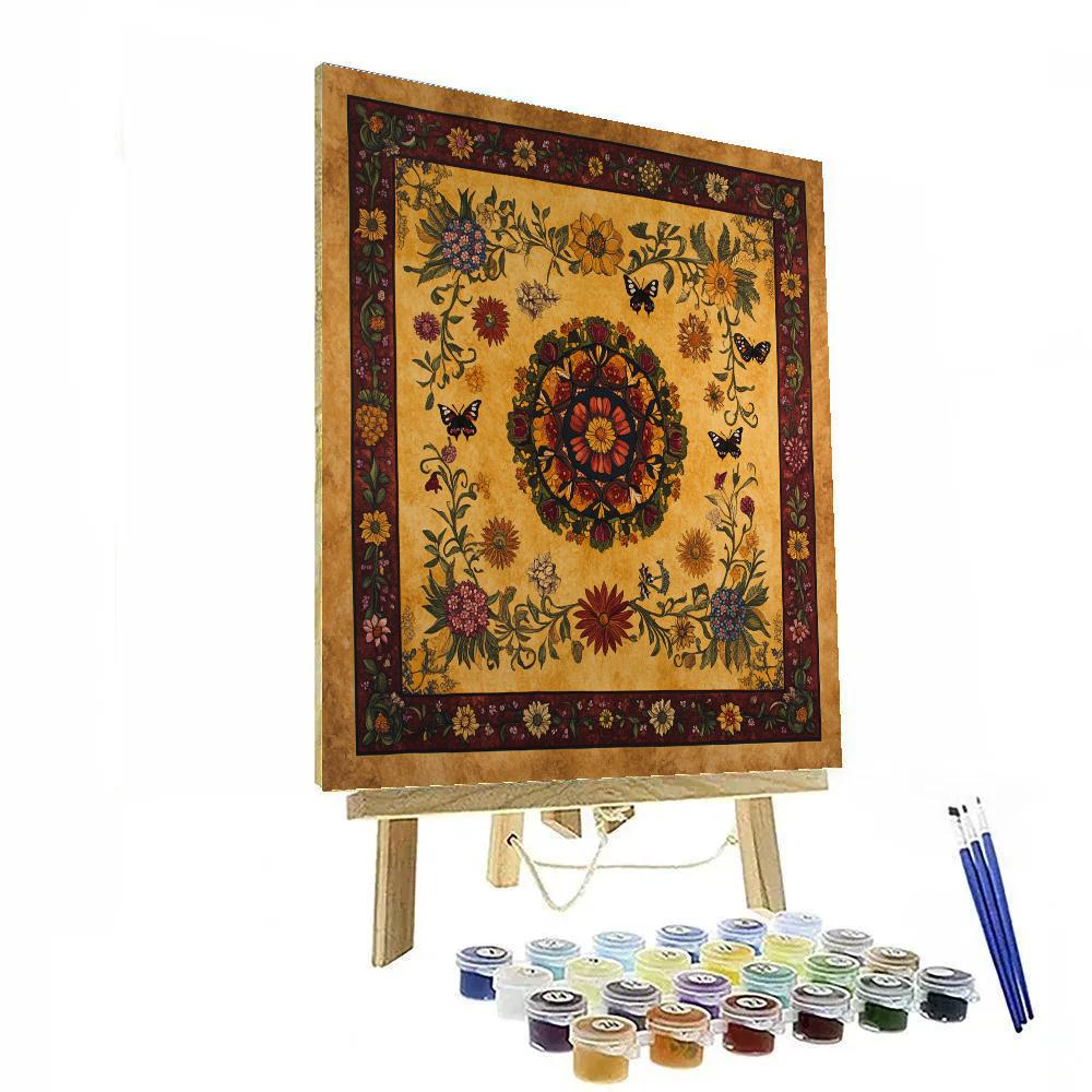 Frida Kahlo Inspired Ancestral Bloom Tapestry DIY paint by numbers