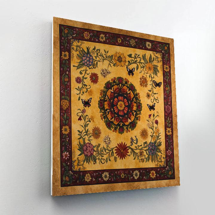 Frida Kahlo Inspired Ancestral Bloom Tapestry DIY paint by numbers