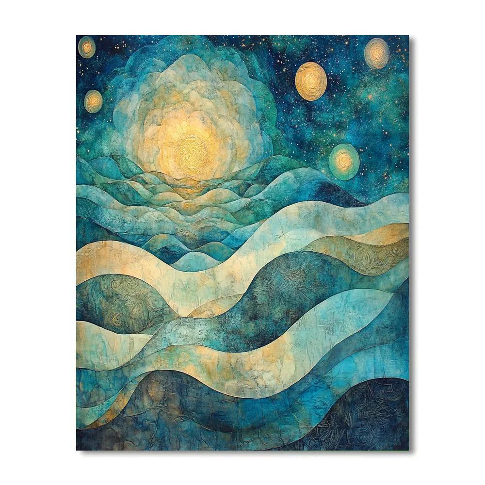 Max Ernst Inspired Dreamscape Of Cosmic Whispers painting number kit