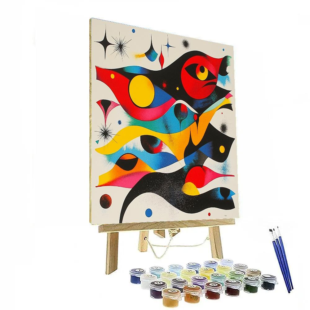 Joan Miró Inspired Abstract Harmony Numbered painting kits