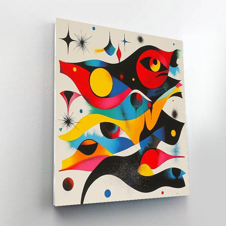 Joan Miró Inspired Abstract Harmony Numbered painting kits