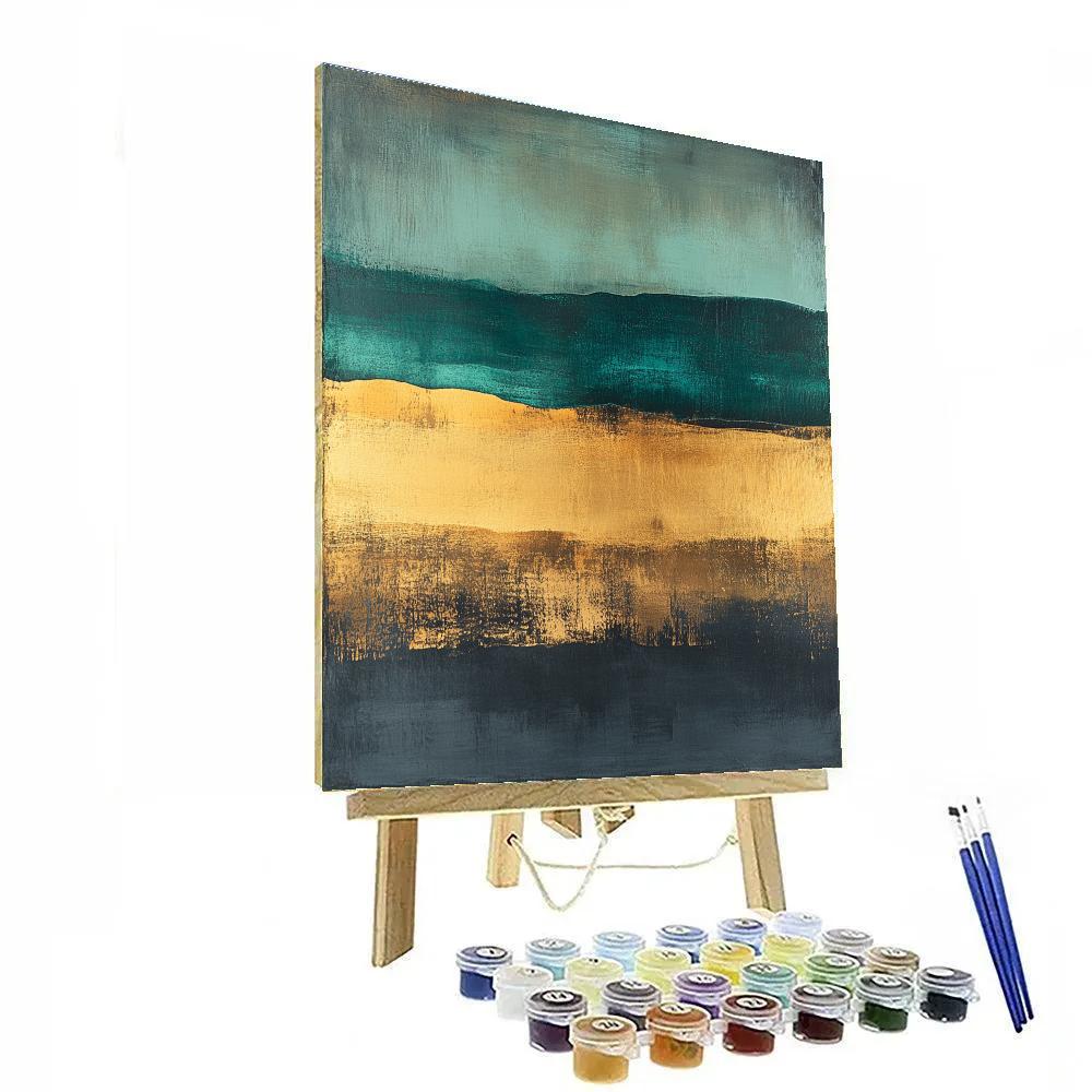 Max Ernst Inspired Abstract Landscape Of Elemental Flux paint by number