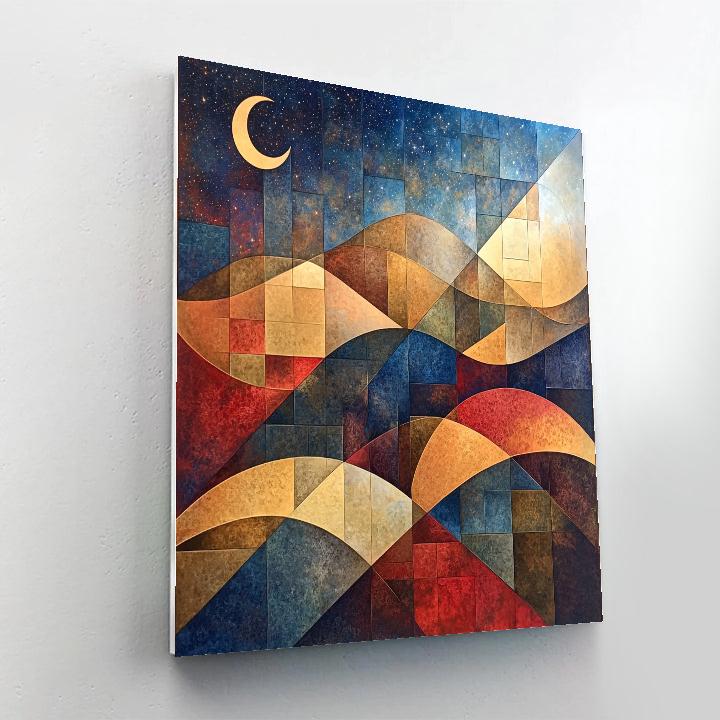 Paul Klee Inspired Harmonic Nebula Lattice DIY paint by numbers