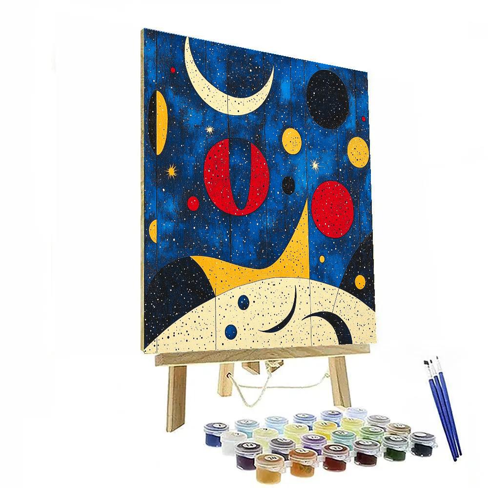 Joan Miró Inspired Celestial Tidal Garden paint by number