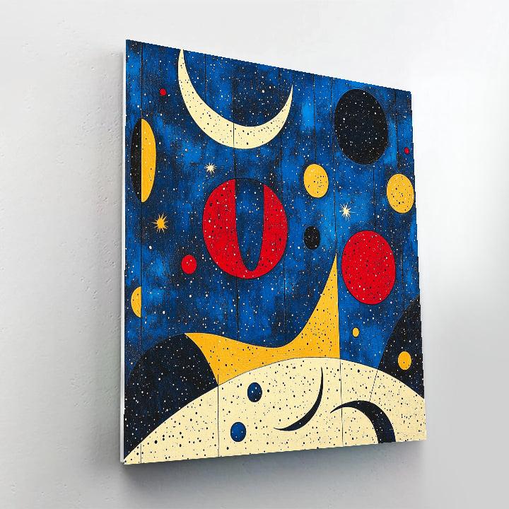 Joan Miró Inspired Celestial Tidal Garden paint by number