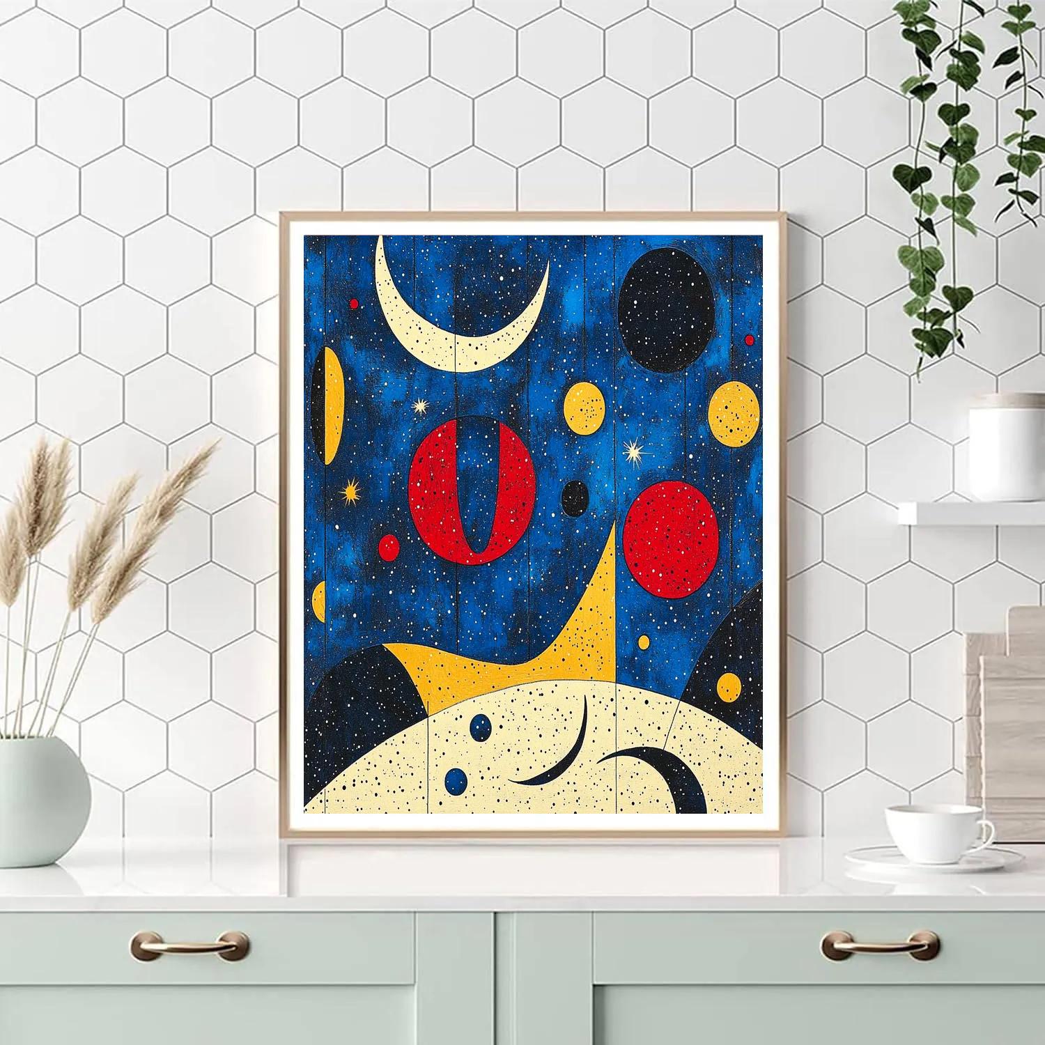 Joan Miró Inspired Celestial Tidal Garden paint by number