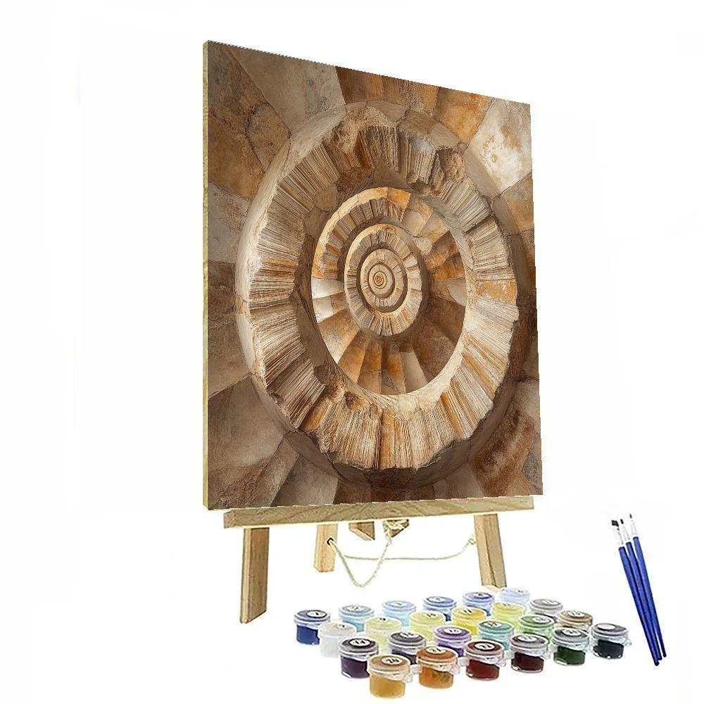 Michelangelo Inspired Fossil Dome Number painting