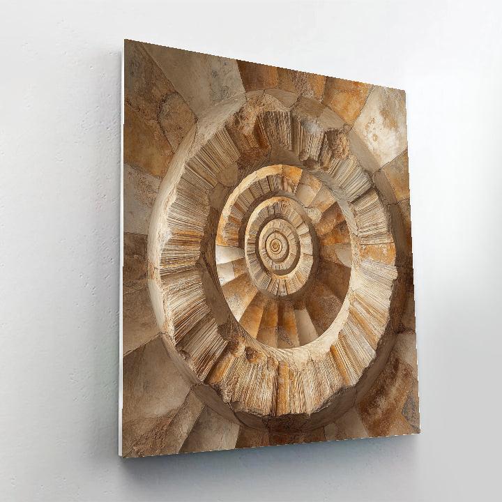 Michelangelo Inspired Fossil Dome Number painting