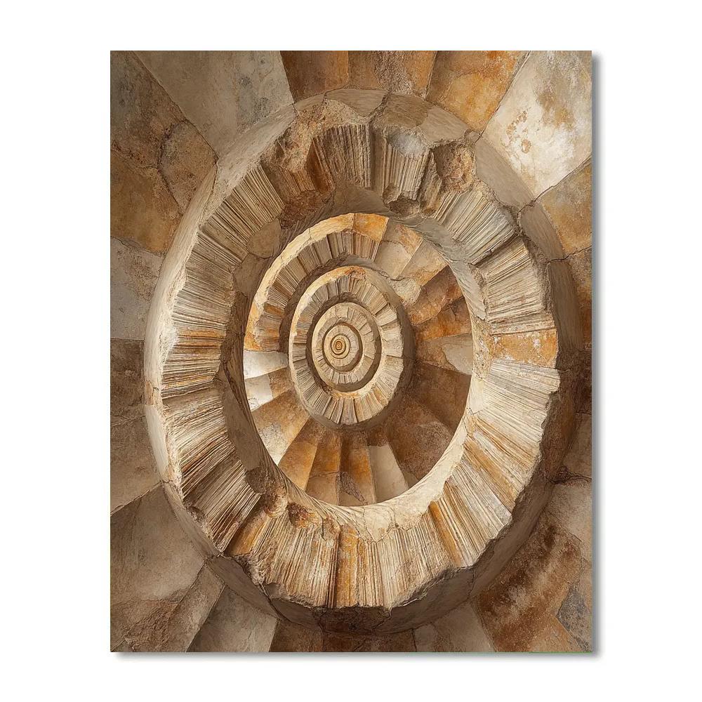 Michelangelo Inspired Fossil Dome Number painting