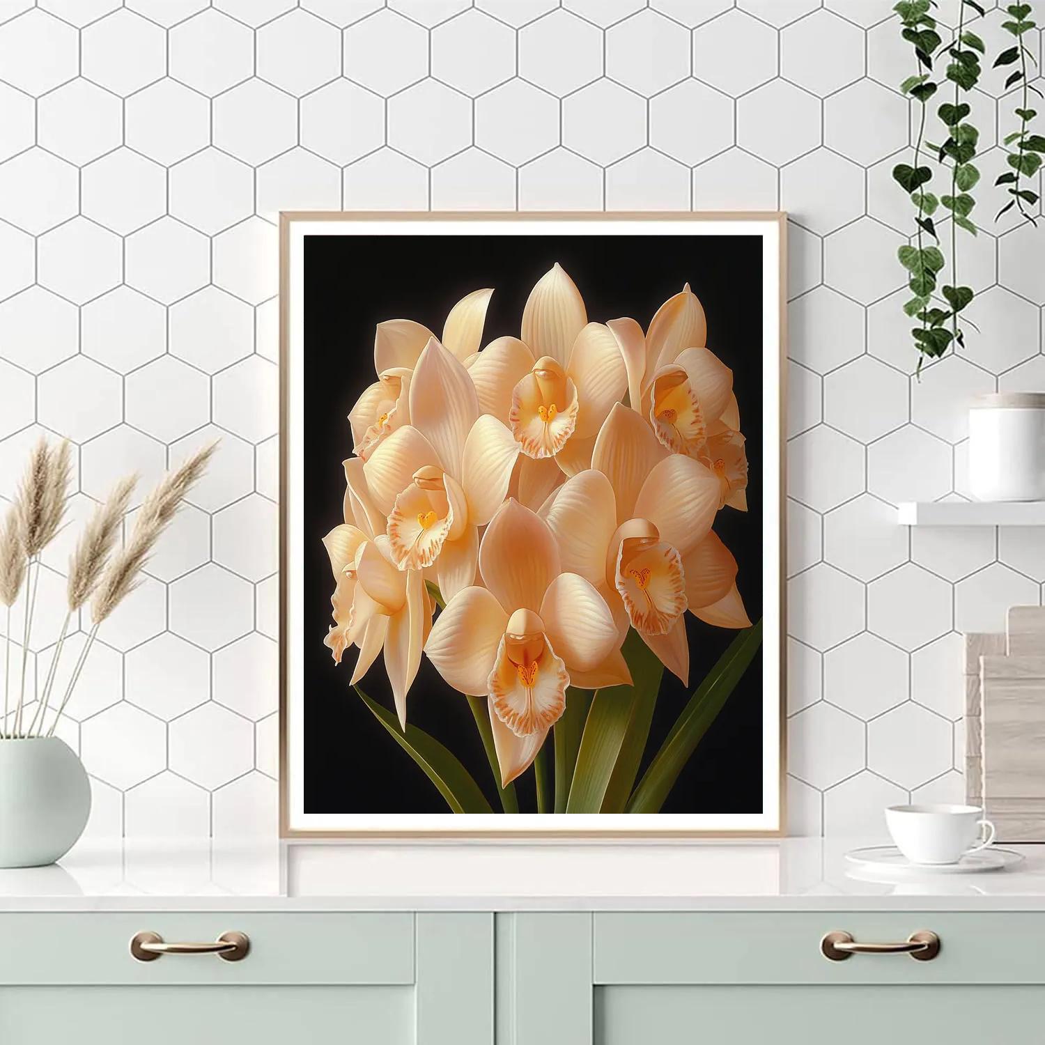 Caravaggio Inspired Nocturne Orchids Paint by numbers kits