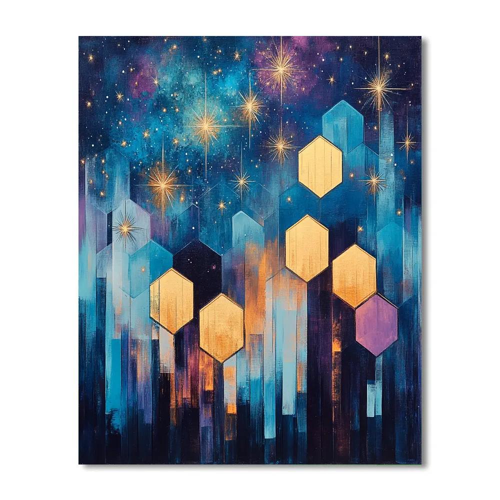 Paul Cézanne Inspired Celestial Geometrics Painting by numbers kit