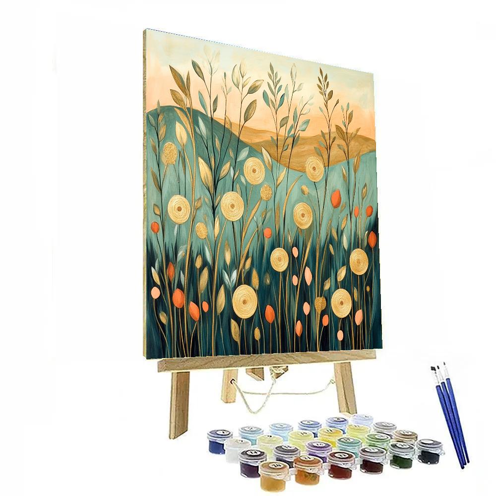 Gustav Klimt Inspired Whispering Meadow DIY paint by numbers