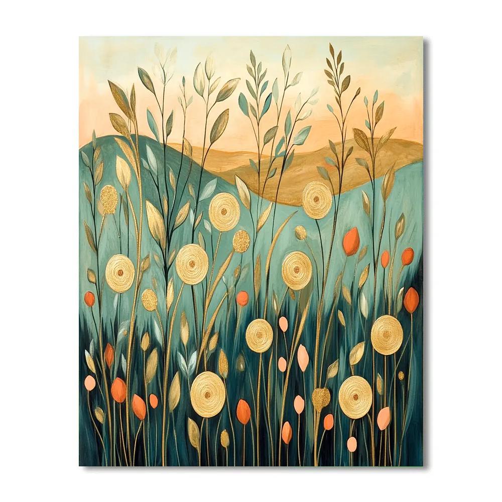 Gustav Klimt Inspired Whispering Meadow DIY paint by numbers