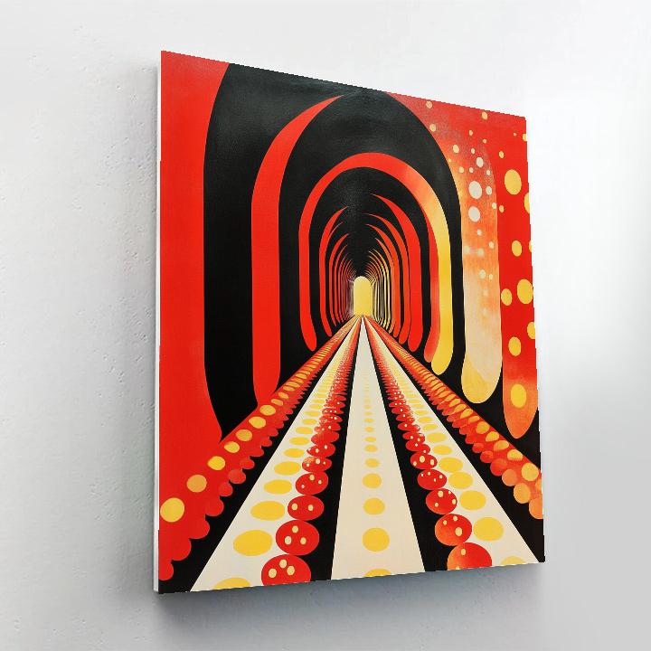 Yayoi Kusama Inspired Cosmic Polka Garden paint by number