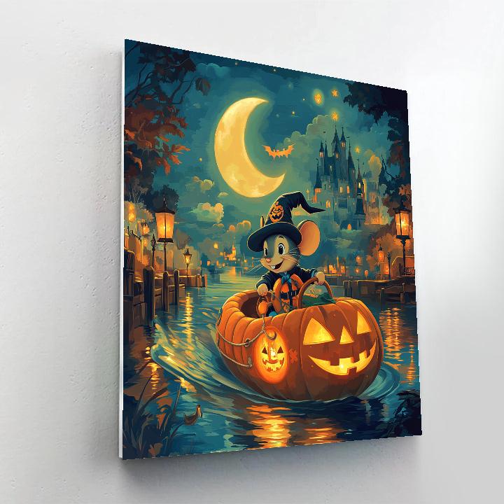 Midnight Pumpkin Cruise paint by numbers