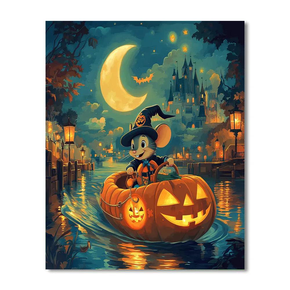 Midnight Pumpkin Cruise paint by numbers