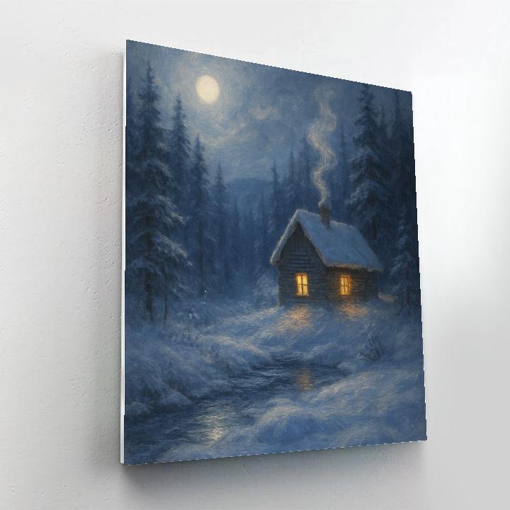 Moonlit Pine Hollow paint by number
