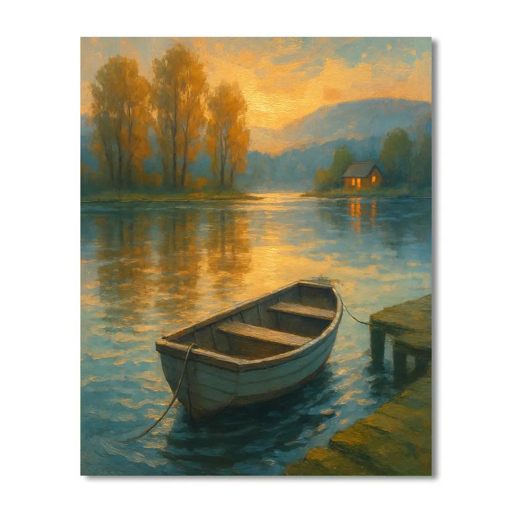 Sunrise Cottonwood Cove Number painting