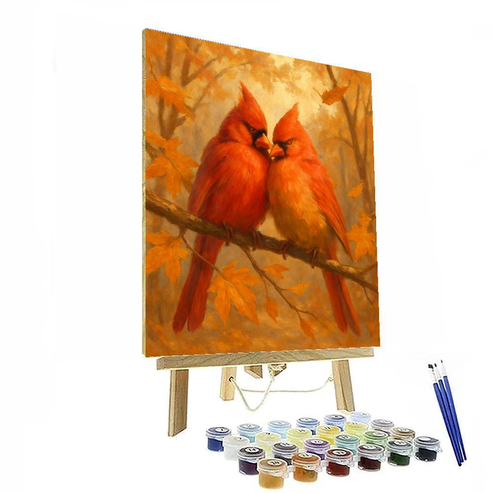 Autumn Cardinal Nook Paint by numbers kits