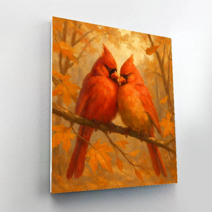 Autumn Cardinal Nook Paint by numbers kits