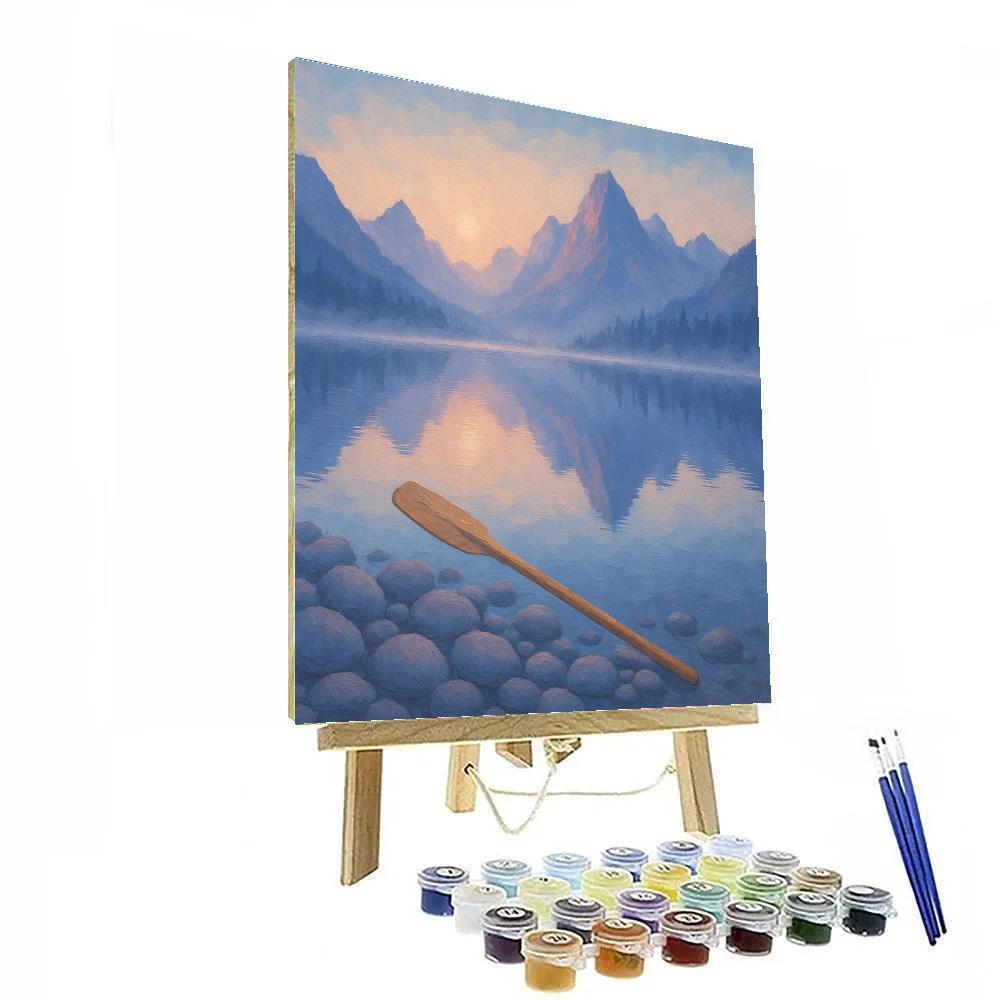 Mist Over Glass Lake DIY paint by numbers